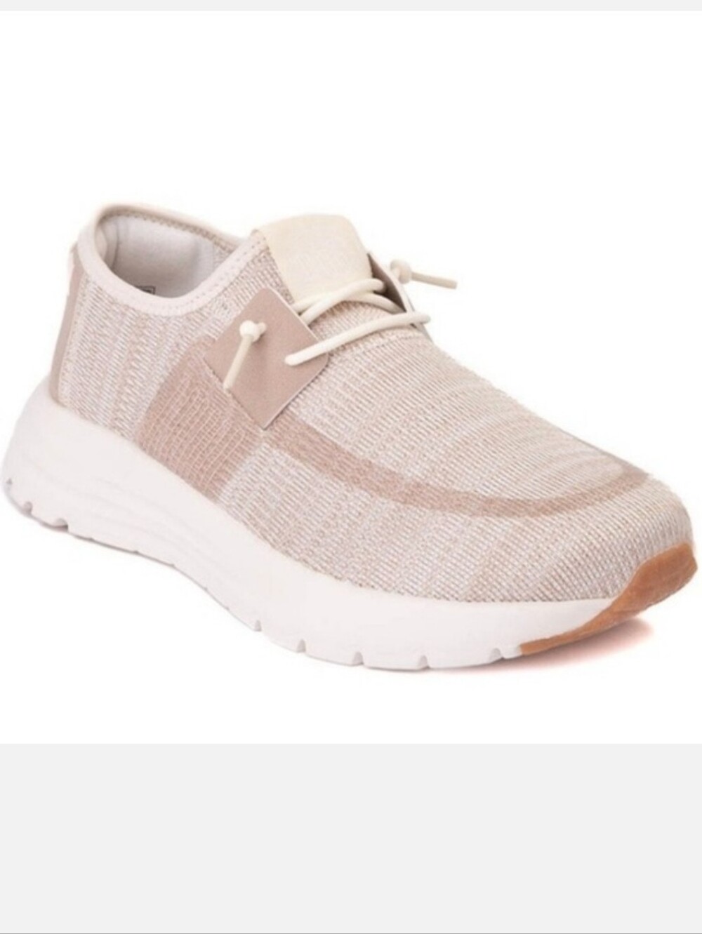 Hey Dude "Sirocco Neutral" Sneaker Tan Beige Mesh | Women's Size 7 - Picture 2 of 11